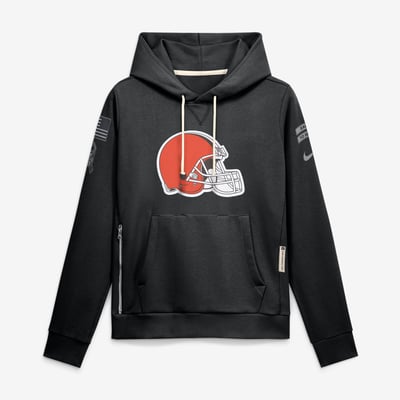  Cleveland Browns Nike Women's 2026 Salute to Service Sideline Dri-FIT Pullover Hoodie - Black