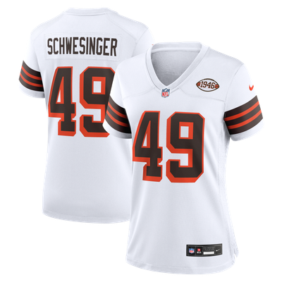 Carson Schwesinger Cleveland Browns Nike Women's Alternate Game Jersey - White