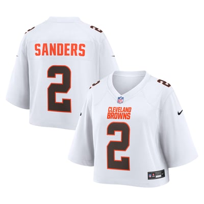 Shedeur Sanders Cleveland Browns Nike Women's Cropped Fashion Game Jersey - White