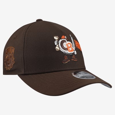 Cleveland Browns New Era Youth Cartoon A-Frame 9FORTY Adjustable Hat - Brown
