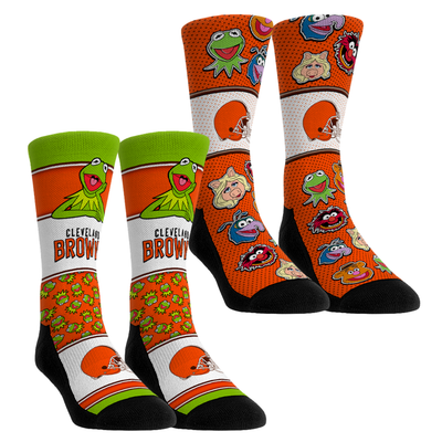  Cleveland Browns Rock Em Youth Muppets 2-Pack Crew Socks Set - Orange