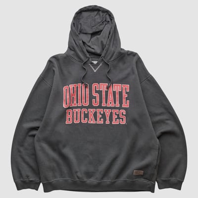 Cleveland Buckeyes Gear For Sports 2000s Hooded Pullover Sweatshirt - Charcoal - L by Fanatics Real Vintage