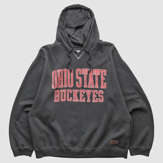 Cleveland Buckeyes Gear For Sports 2000s Hooded Pullover Sweatshirt - Charcoal - L by Fanatics Real Vintage