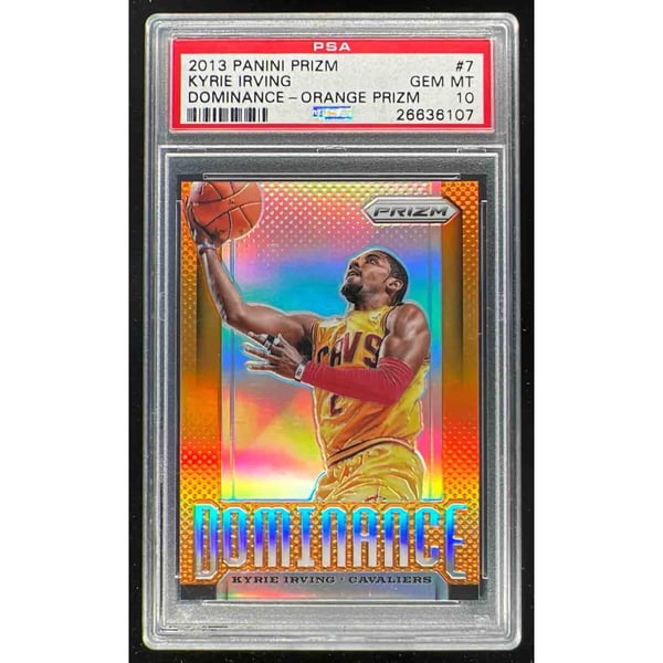 2013-14 Panini Prizm Dominance Prizms Orange #7 Kyrie Irving /60 
