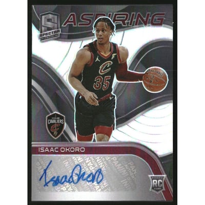 2020-21 Panini Spectra Aspiring Autographs #4 Isaac Okoro/49