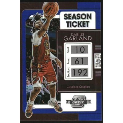 2021-22 Panini Contenders Optic Blue #42 Darius Garland