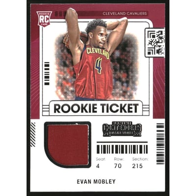 2021-22 Panini Contenders Rookie Ticket Swatches #3 Evan Mobley