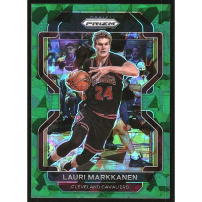 2021-22 Panini Prizm Prizms Green Ice #86 Lauri Markkanen