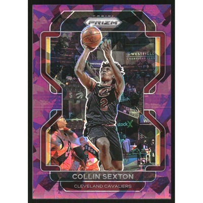2021-22 Panini Prizm Prizms Purple Ice #240 Collin Sexton