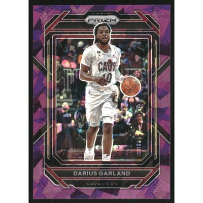 2022-23 Panini Prizm Prizms Purple Ice #75 Darius Garland