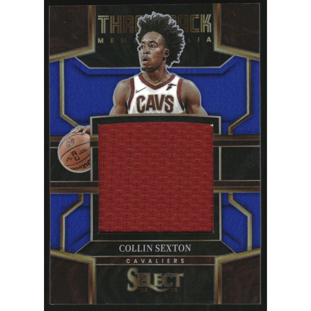 2022-23 Select Throwback Memorabilia Blue Prizms #19 Collin Sexton