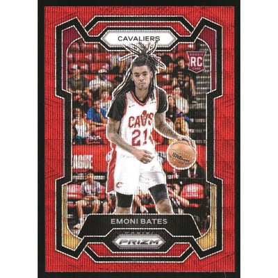 2023-24 Panini Prizm Prizms Ruby Wave #169 Emoni Bates