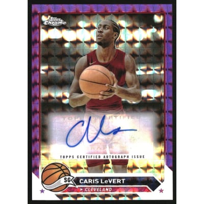 2023-24 Topps Chrome Autographs Purple Geometric Refractors #CGCL Caris LeVert