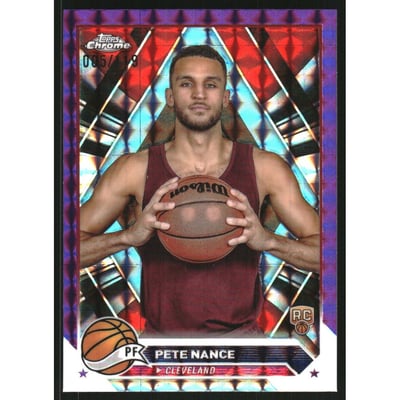 2023-24 Topps Chrome Purple Geometric Refractors #144 Pete Nance
