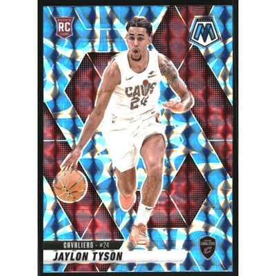 2024-25 Panini Mosaic Mosaic Reactive Blue #217 Jaylon Tyson