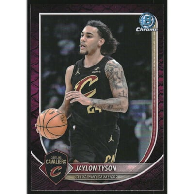 2025-26 Bowman Chrome Reptilian Fuchsia Refractors #BCV173 Jaylon Tyson