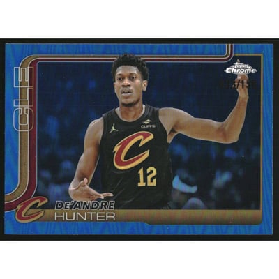 2025-26 Topps Chrome Blue Refractors #73 De'Andre Hunter