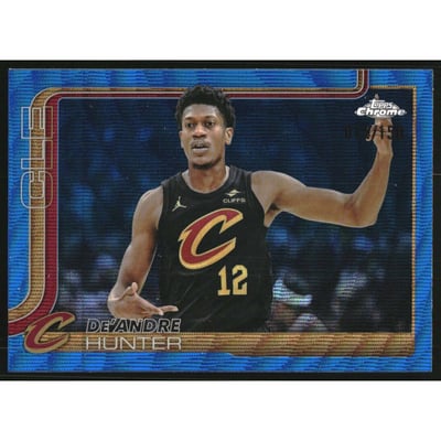 2025-26 Topps Chrome Blue Wave Refractors #73 De'Andre Hunter