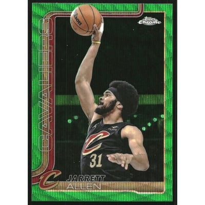 2025-26 Topps Chrome Green Wave Refractors #52 Jarrett Allen