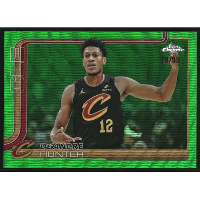2025-26 Topps Chrome Green Wave Refractors #73 De'Andre Hunter