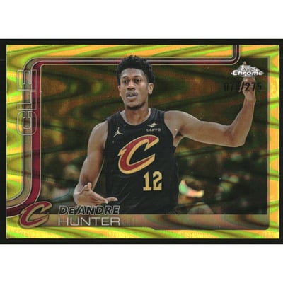 2025-26 Topps Chrome RayWave Yellow Refractors #73 De'Andre Hunter