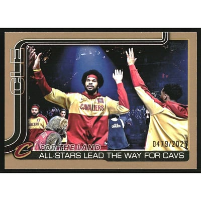 2025-26 Topps Gold #278 For The Land/Max Strus/Jarrett Allen/Donovan Mitchell