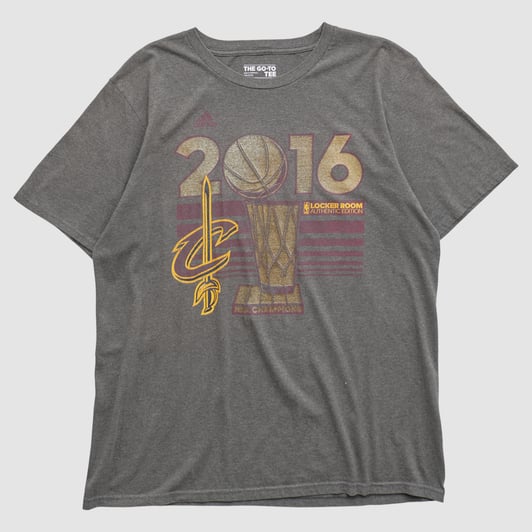 Cleveland Cavaliers Adidas 2016 T-shirt - Dark Heather Gray - L by Fanatics Real Vintage