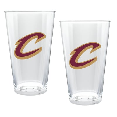 Cleveland Cavaliers Two-Piece 16oz. Double Play Pint Glass Set