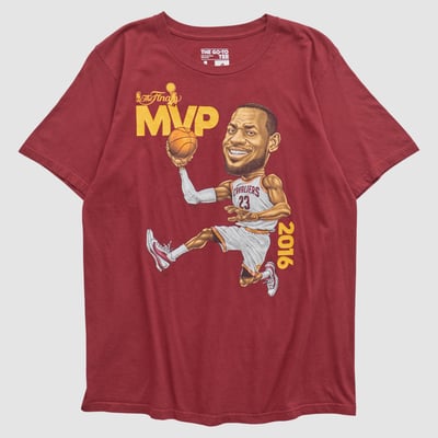 LeBron James Adidas 2016 T-shirt - Maroon - S by Fanatics Real Vintage