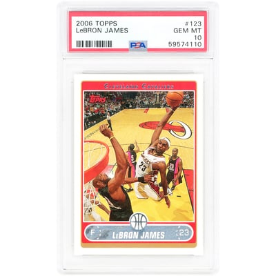 LeBron James Cleveland Cavaliers 2006-07 Topps #123 PSA Authenticated 10 Card 