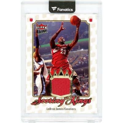 LeBron James Cleveland Cavaliers 2007-08 Fleer Ultra Scoring Kings Game Used Jersey Relic #SK-3 Card 