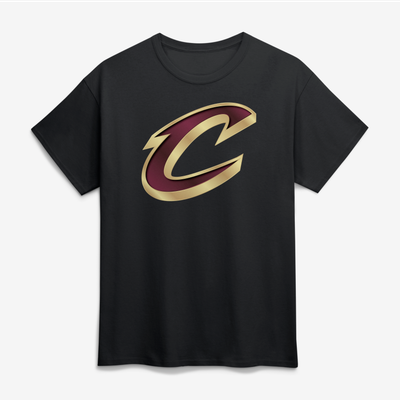 Cleveland Cavaliers Big & Tall Metallic Mascot T-Shirt - Black