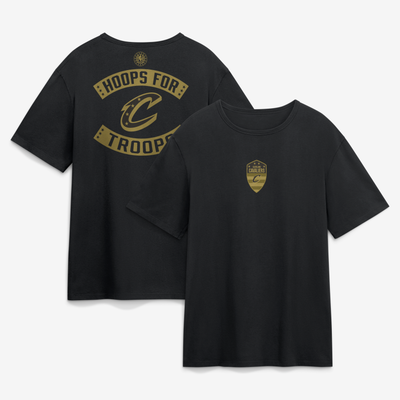 Cleveland Cavaliers Hoops For Troops T-Shirt - Black