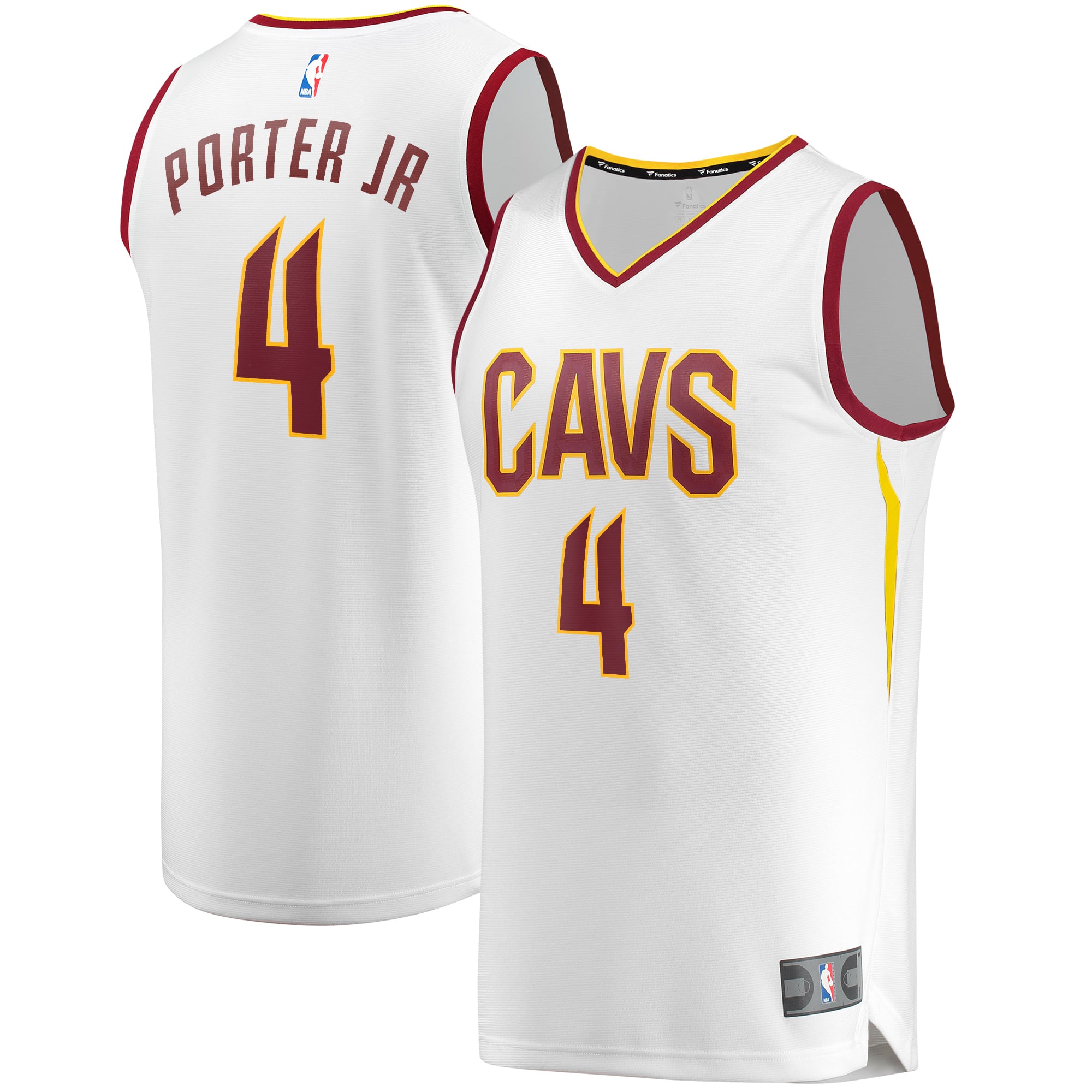 Men's Cleveland Cavaliers Kevin Porter Jr. Fanatics White Fast