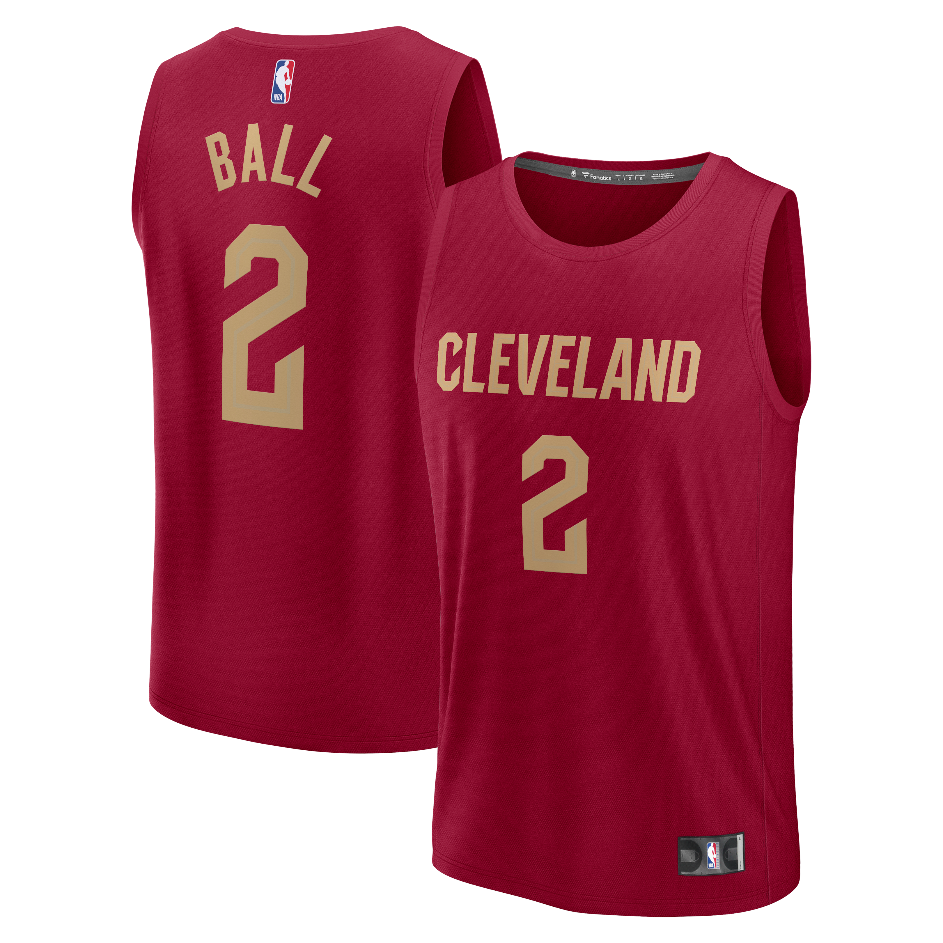 Lonzo Ball Cleveland Cavaliers Fast Break Replica Jersey Wine Icon Edition