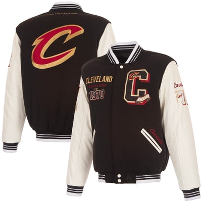  Cleveland Cavaliers JH Design Reversible Full-Zip Varsity Jacket - Black