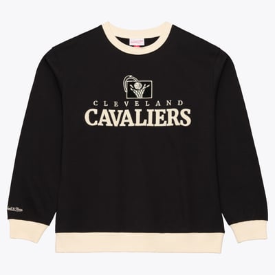  Cleveland Cavaliers Mitchell & Ness Cookies & Cream Fleece Crewneck Sweatshirt - Black