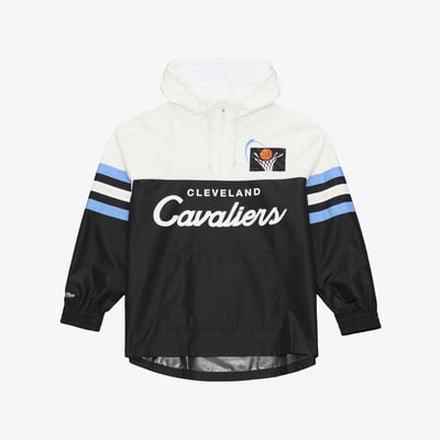  Cleveland Cavaliers Mitchell & Ness Head Coach Lightweight Anorak Quarter-Zip Windbreaker - Black