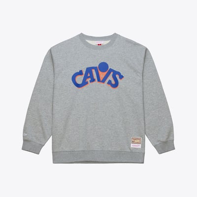 Cleveland Cavaliers Mitchell & Ness Walk-Off Fleece Sweatshirt - Heather Gray