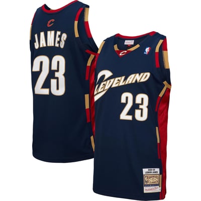 LeBron James Cleveland Cavaliers Mitchell & Ness 2008-09 Hardwood Classics Authentic Jersey - Navy