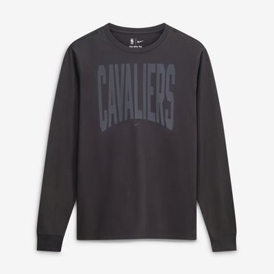 Cleveland Cavaliers Nike 2026 Standard Issue Travel Long Sleeve T-Shirt - Charcoal