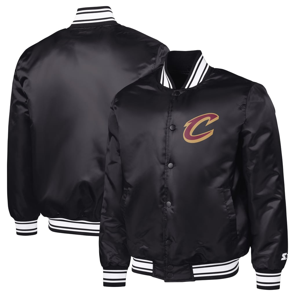Cleveland Cavaliers Starter Printed Team Logo Satin Varsity Full-Snap Jacket - Black