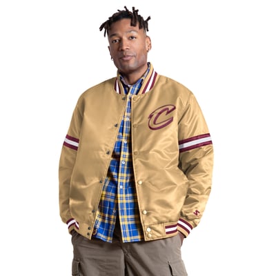 Cleveland Cavaliers Starter Courtside II Varsity Full Snap Jacket - Gold
