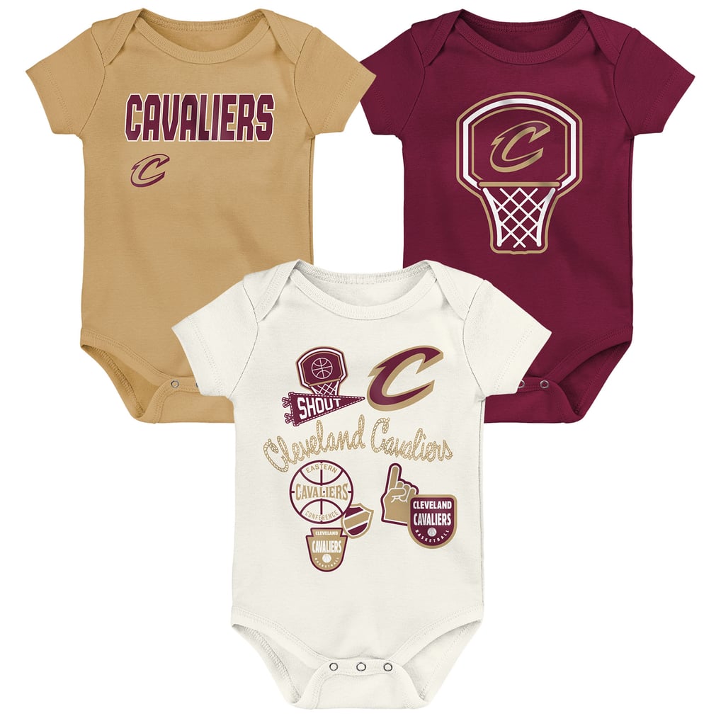 Cleveland Cavaliers Outerstuff Newborn Three-Pack Littlest Player Bodysuit Set