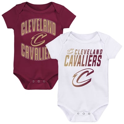  Cleveland Cavaliers Outerstuff Newborn Snuggle Blitz Two-Piece Bodysuit Set - Wine