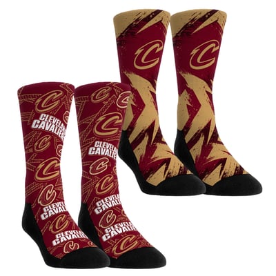  Cleveland Cavaliers Rock Em Unisex Game Day 2-Pack Crew Socks - Red