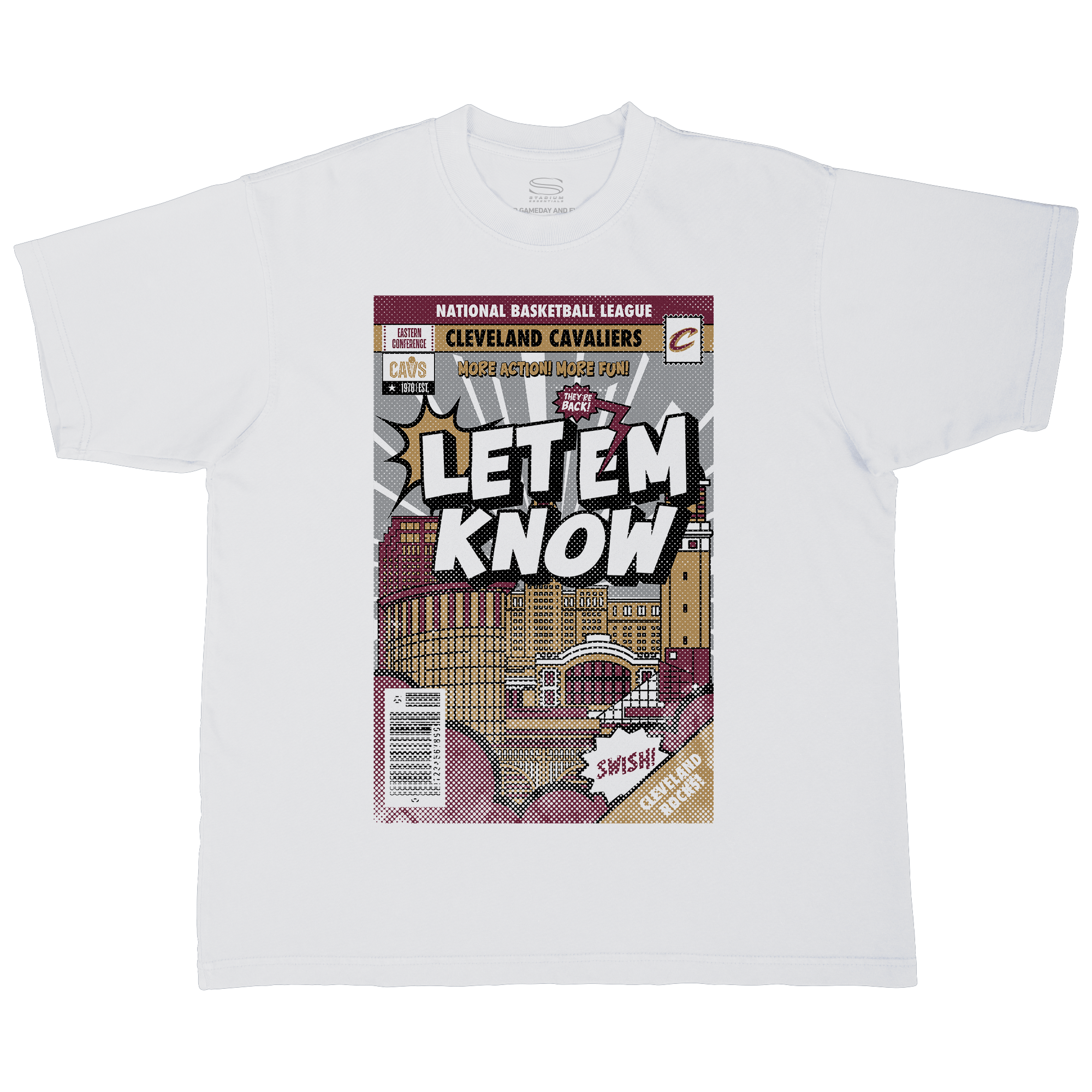 Stadium Essentials Cleveland Cavaliers Unisex White Comic Book Cover ...