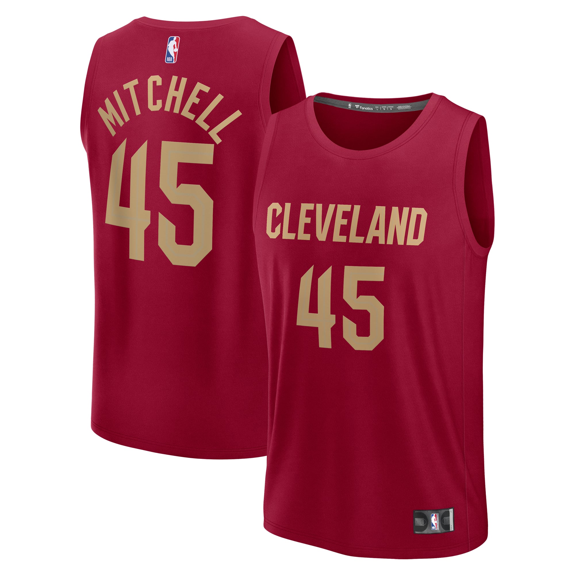 Donovan Mitchell Cleveland Cavaliers Fanatics Youth Fast Break Player ...