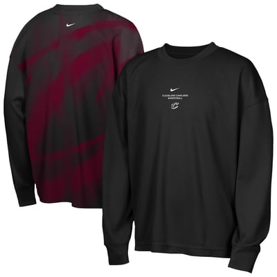  Cleveland Cavaliers Nike Youth 2026 Standard Issue Pre-Game Performance Long Sleeve T-Shirt - Black