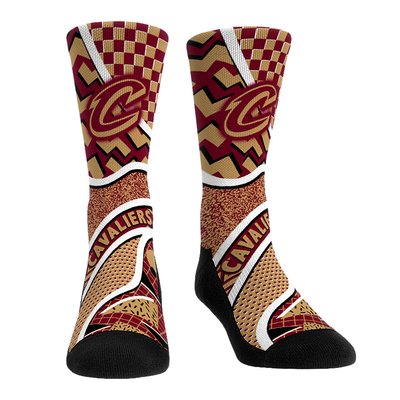  Cleveland Cavaliers Rock Em Youth Ball Pattern Crew Socks - Red